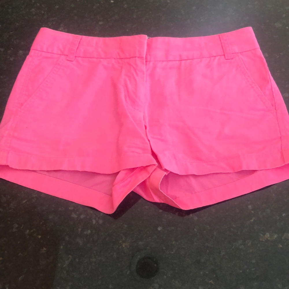 Jcrew hot pink chino shorts.  Size 4.